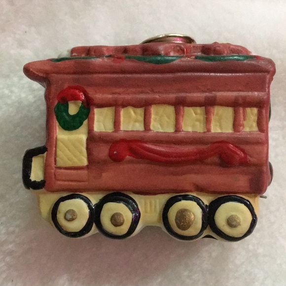 Festive Ceramic Train Car - Picture 1 of 6